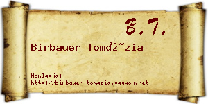 Birbauer Tomázia névjegykártya